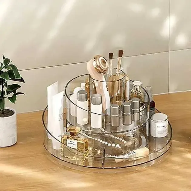 Органайзер для косметики вращающийся на 360 градусов, 2 уровня Коломия - фото 6