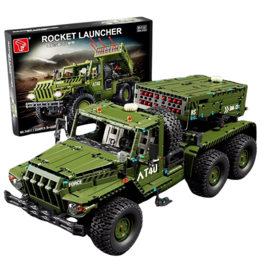 Конструктор детский грузовик военный.Ракетная зенитная установка на 2268 деталей T4011 Каменец-Подольский