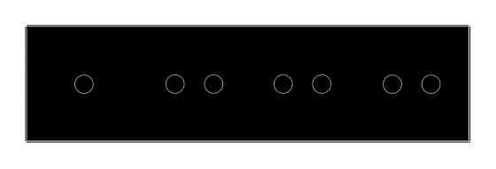 LIVOLO Рамка 4-постова для одного 1-сенсорного та трьох 2-сенсорних вимикачів (1-2-2-2) LIVOLO, Коломия