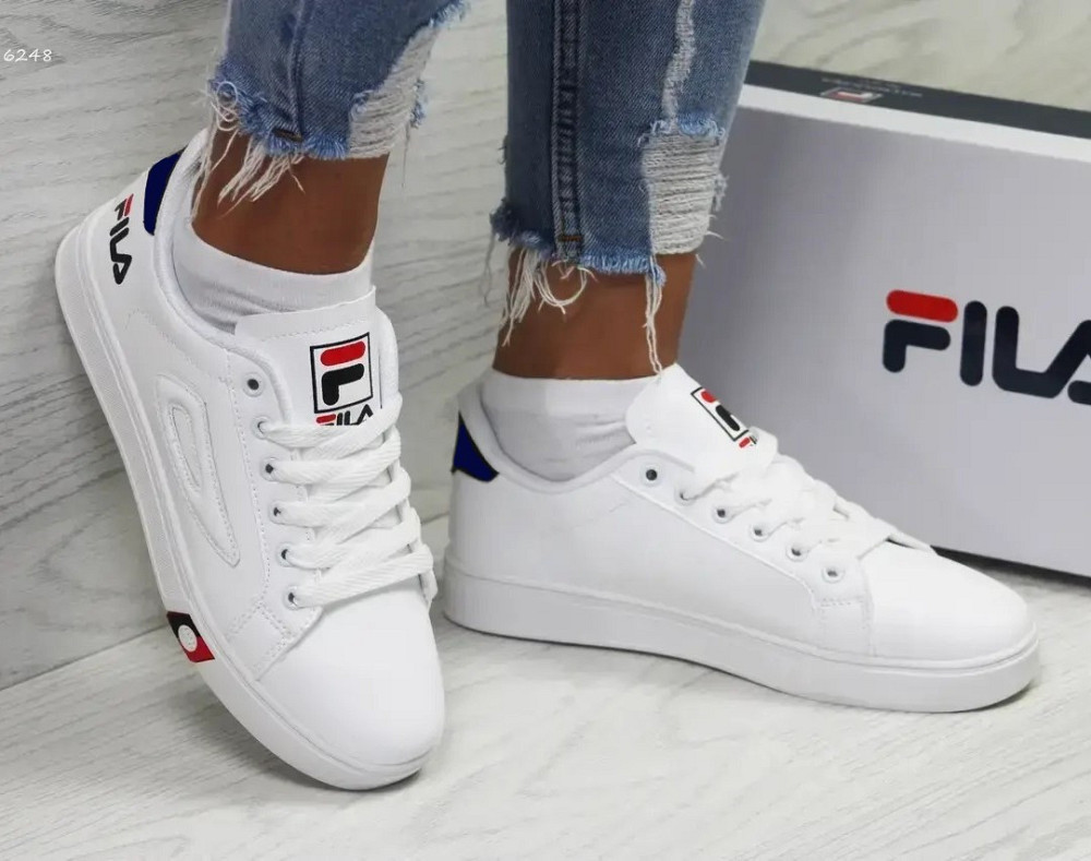 Женские Кроссовки FILA Белые Кеды Фила Кожаные (размеры: 36,37,38,39,40,41,42,43) Видео Обзор Днепр - изображение 1