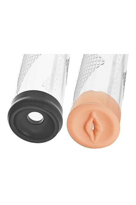 Помпа вакуумная автоматическая Dreamtoys Ramrod с манометром, прозрачная Sex Aura Киев - изображение 4