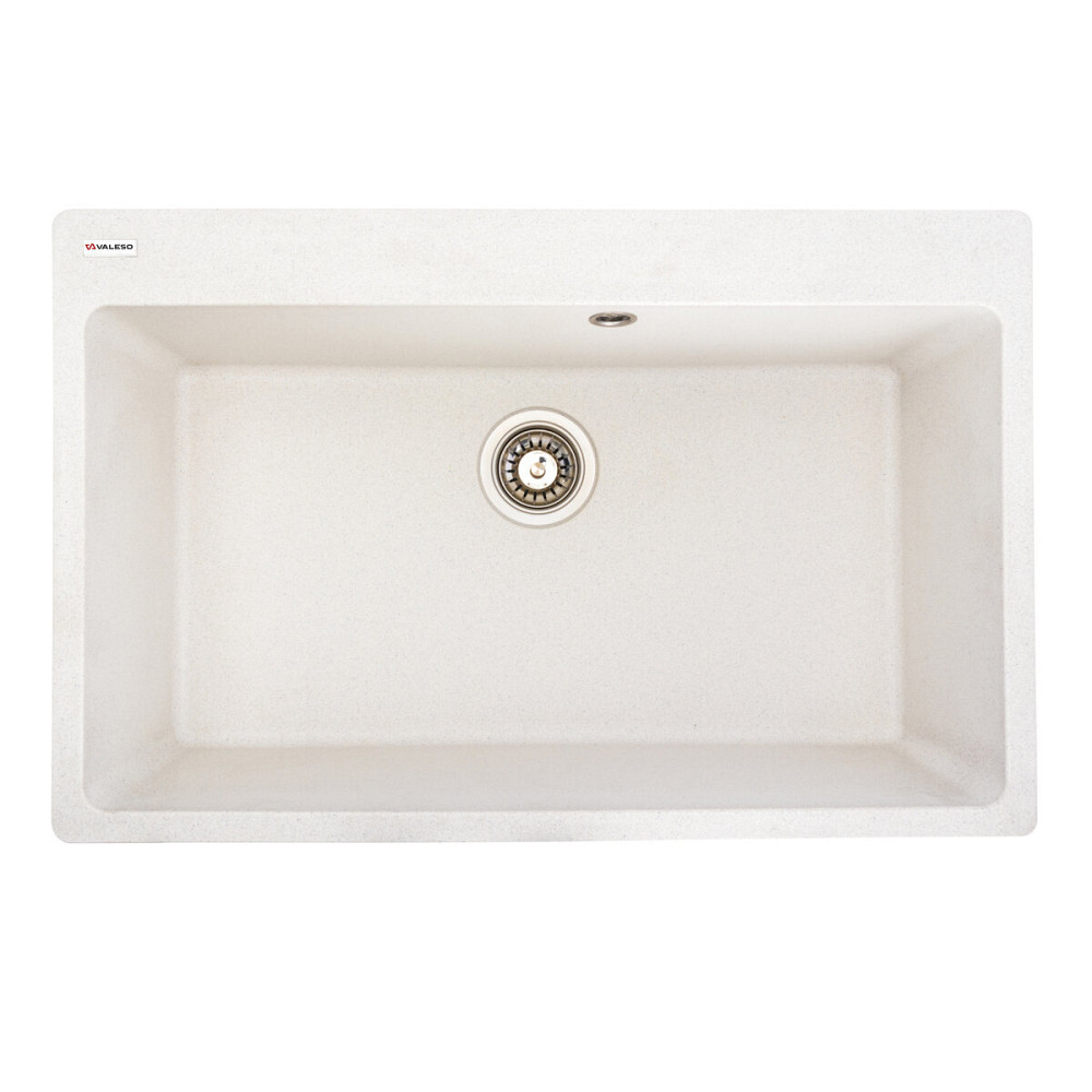 VALESO Гранітна мийка для кухні VALESO BOGEMA 7850 матова Біла в крапку Коломия - фото 6