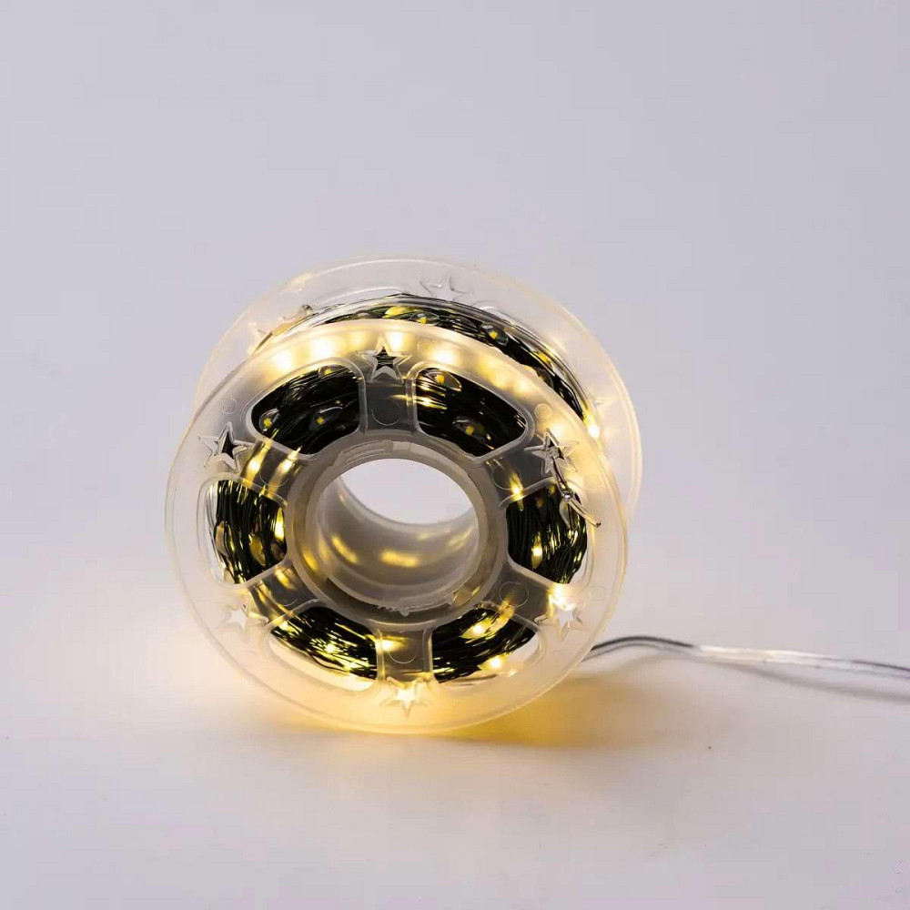 Гирлянда "Роса" на пульті, 50 м, 500 LED, зелений провод Київ - фото 5