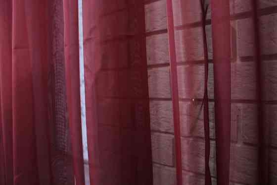 Тюль шифоновая однотонная, цвет бордовый Киев