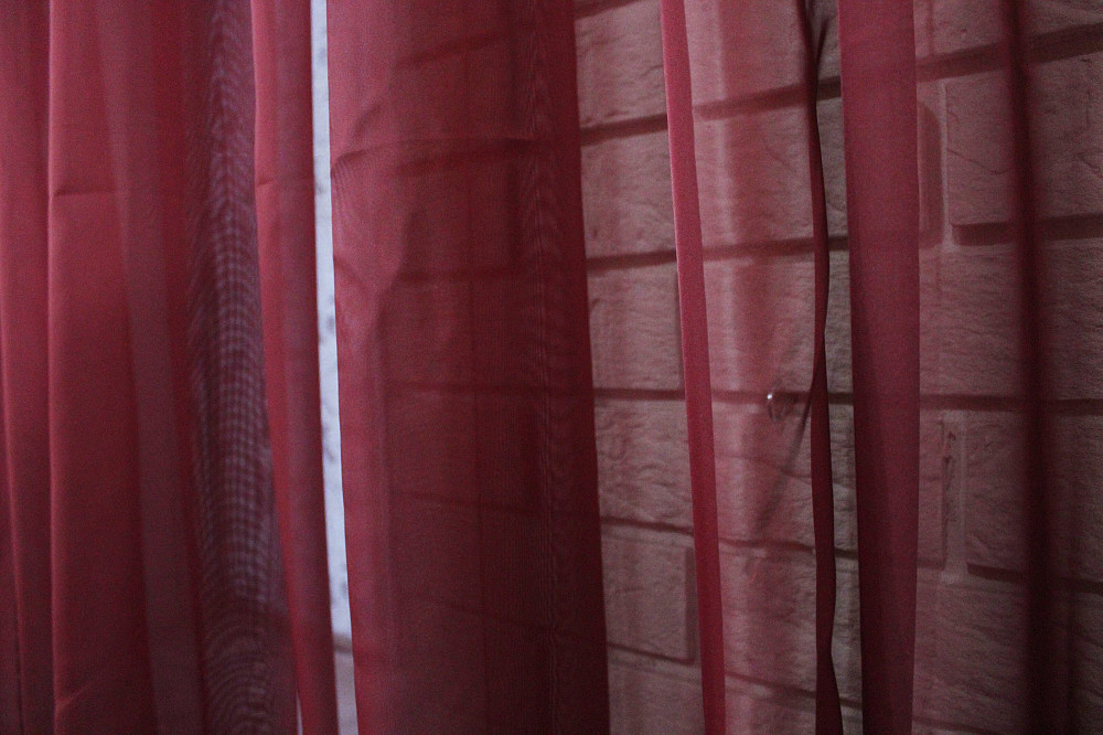 Тюль шифоновая однотонная, цвет бордовый Киев - изображение 1
