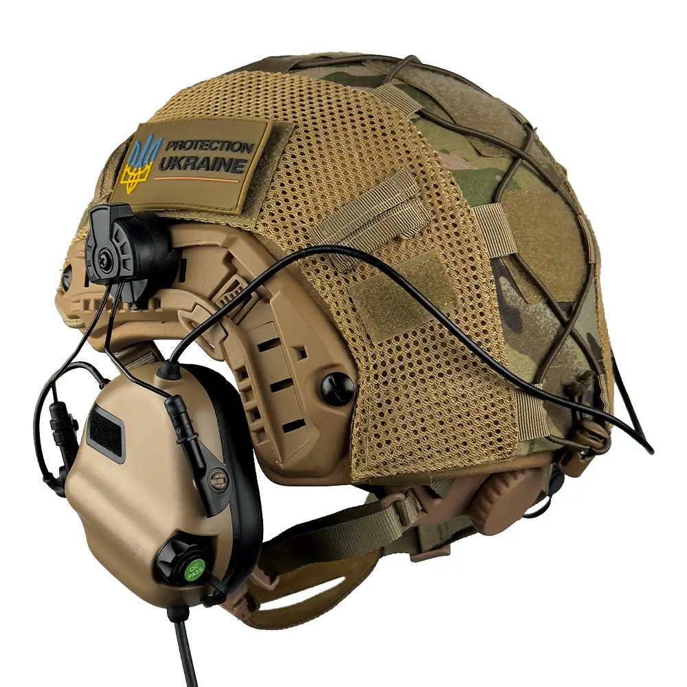 Комплект шолом Fast Team Wendy Helmet NIJ IIIA + навушники Earmor M32H MOD3 + кавер (Койот) розмір M Вінниця - фото 4