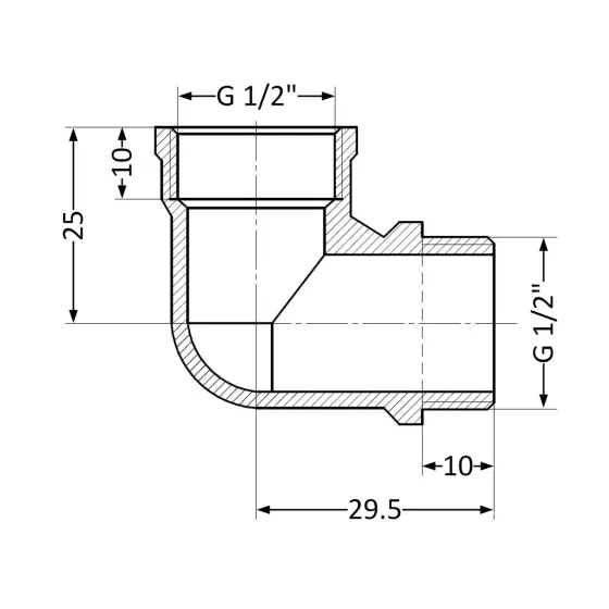 Угол Thermo Alliance Standart 1/2
