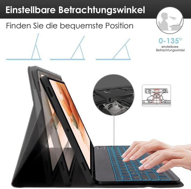 Фирменный чехол-клавиатура для Samsung Galaxy Tab S10+ /S9+ Plus /Tab S9 FE+12.4 дюй SM-X810/SM-X816B/SM-X818U/SM-X616B 2023 Днепр - изображение 2