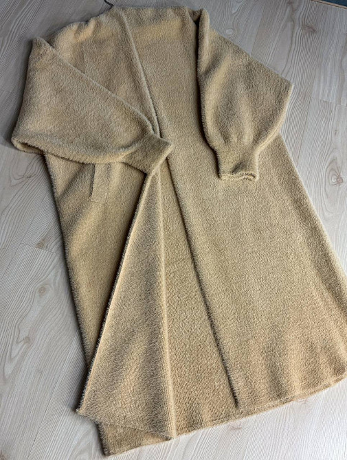 Кардиган жіночий Fancy Matinee 30740 ангора довгий з кишенями, бежевий, one size Київ - фото 20