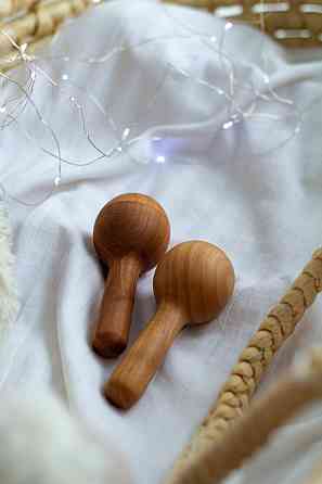 Деревянная детская погремушка маракас WooolyWool Киев