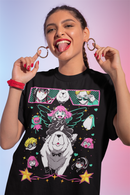 Футболка аниме Шпион и семья оверсайз (S/M/L) Черний AnimeJ0176 Днепр - изображение 2