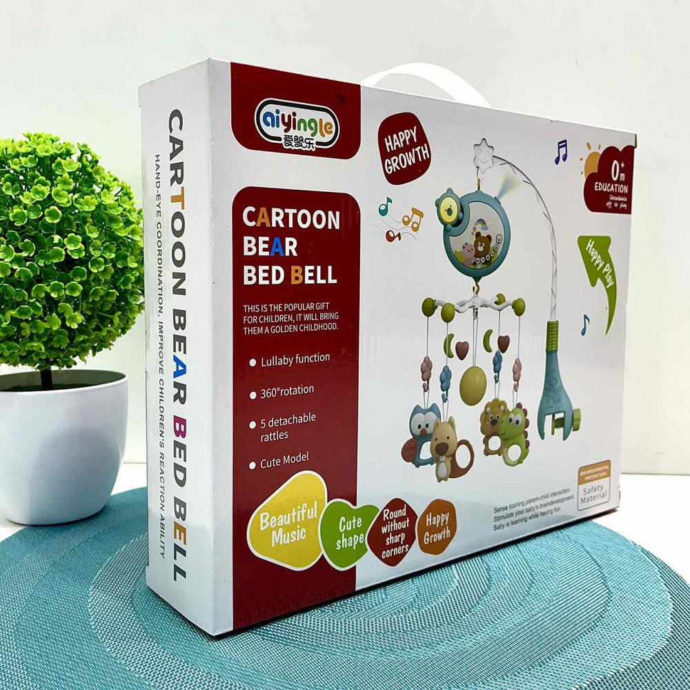 Мобіль для ліжечка зі звуковими ефектами та проектором Блакитний (368-10) Чернігів - фото 7