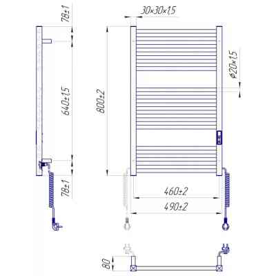 Полотенцесушитель MARIO Гера-I (2.2.1802.03.P) Винница