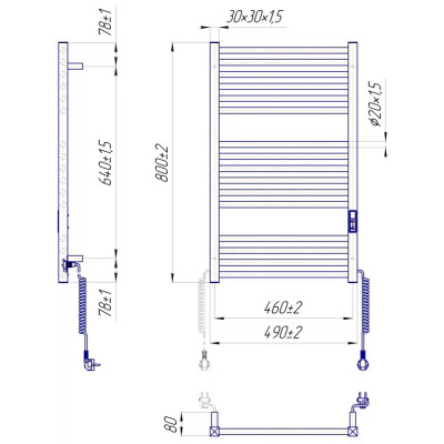 Полотенцесушитель MARIO Гера-I (2.2.1802.03.P) Винница - изображение 3
