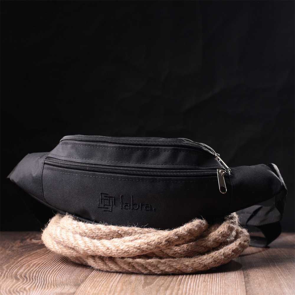 Універсальна сумка на пояс з якісного поліестеру FABRA 22580 Чорний Київ - фото 5