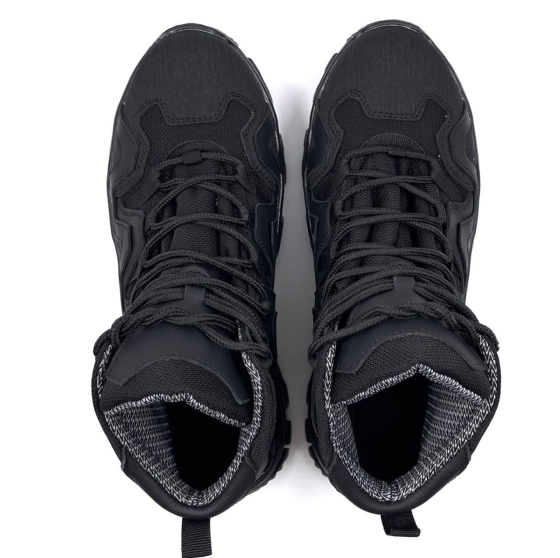 Тактичні шкіряні черевики чорні, демісезонні, водонепроникні, утеплені, міцні, прошиті, для чоловіків Львів