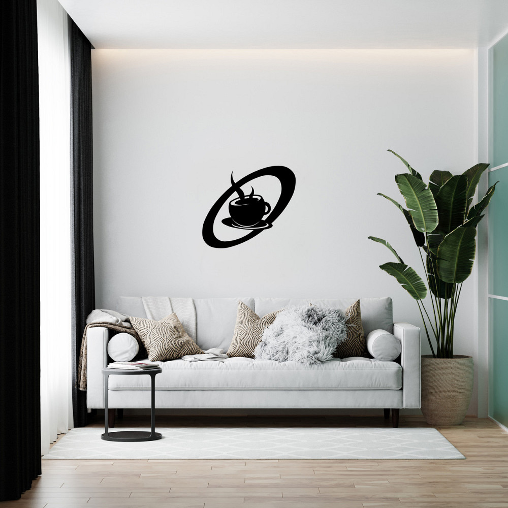 Дерев'яне панно декор на стіну  «Чашка кави» Київ - фото 1