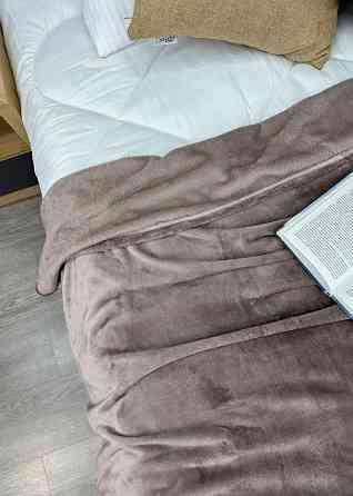 Плед-покривало Decorator WellSoft 150х210 см однотонний Лілово-сірий (87-265) Київ