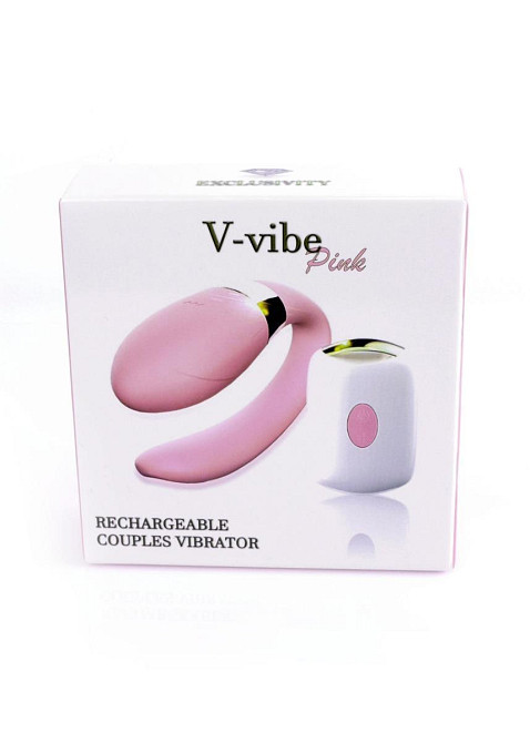 Вібратор для пар - V-Vibe Pink, USB, 7 Function, Remote Control Sex Aura Київ - фото 9