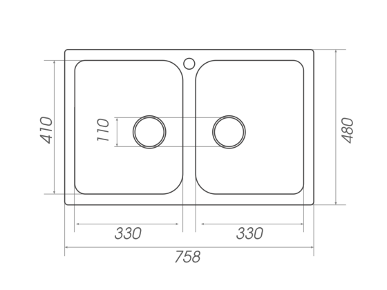 PLATINUM Гранітна мийка для кухні Platinum 7648W TWIN глянець Пісок Київ