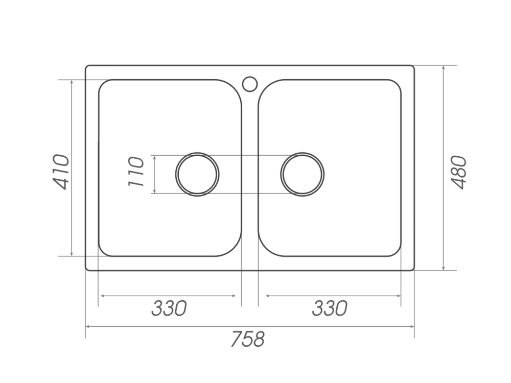 PLATINUM Гранітна мийка для кухні Platinum 7648W TWIN глянець Пісок Київ - фото 2