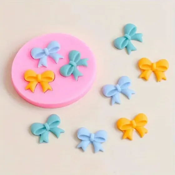 Молд силиконовый Бантики 58 на 50 мм розовый Киев