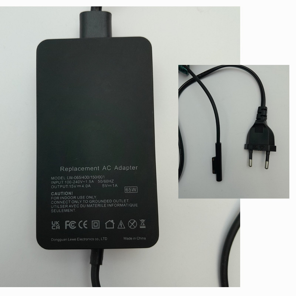 Блок живлення 65w для Microsoft Surface Pro 3, Pro 4, Pro 5, Pro 6, Go, Laptop 2 Луцьк - фото 1