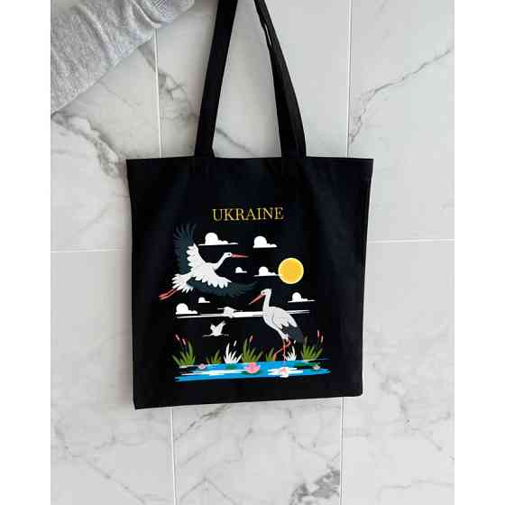 Екошопер BookOpt ВК4065 Ukraine «Журавлі» Символ щастя Чорний Луцк