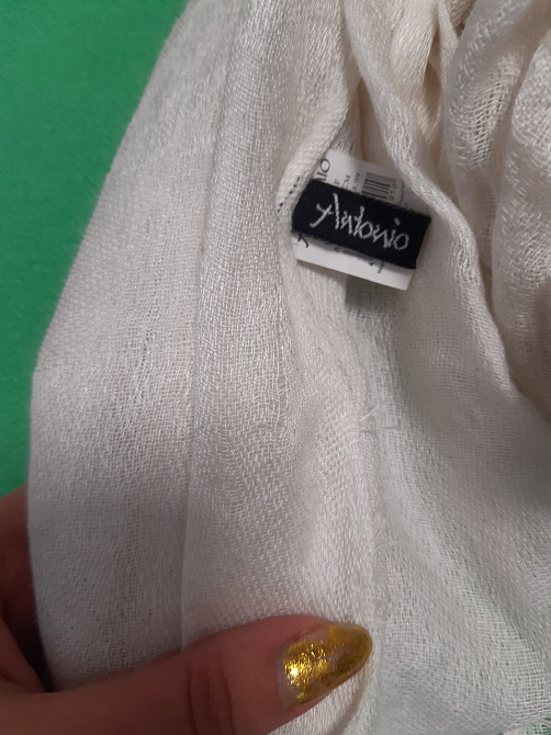 Бежевый шарф женский - размер шарфа приблизительно 170*65см, 100% полиэстер Киев - изображение 3