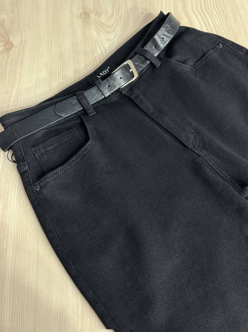 Джинси жіночі Ladyn 0199 MOM банани великі розміри батал чорні, чорний, З2, 32, 90 см, 118 см Київ - фото 16