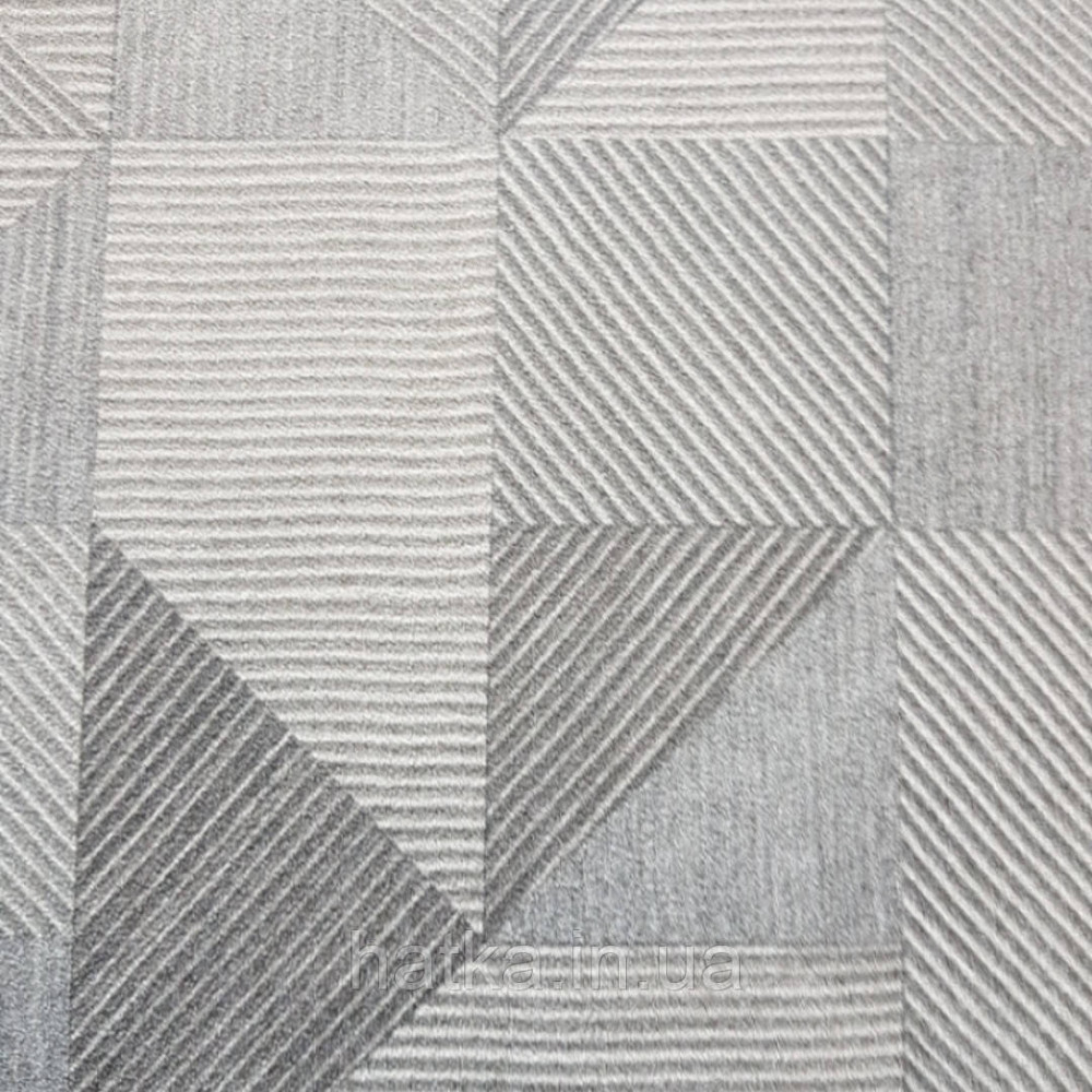 Шпалери вінілові на флізеліновій основі BLOOMING BL22774 геометрія ромби трикутники чорний сірий Київ - фото 2