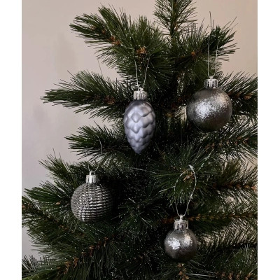Елочная игрушка Chomik пластикові кульки компл. 31шт, 3см, сіро-сині (5900779877160_1) Винница - изображение 5