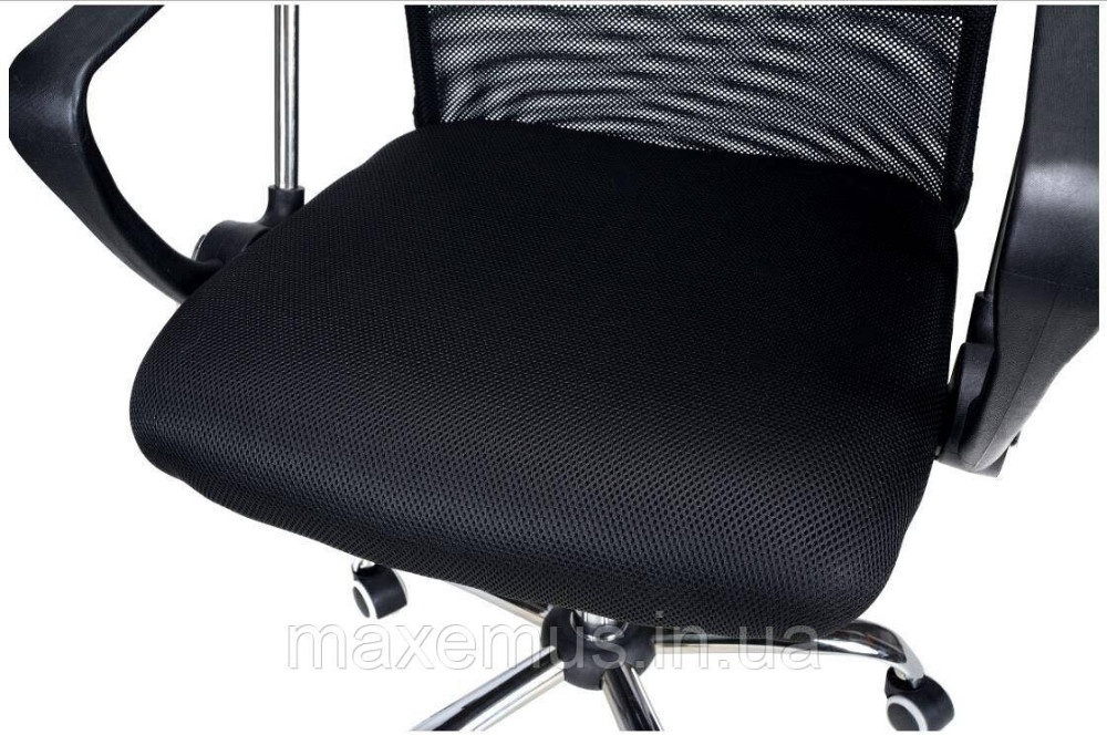 Офисное кресло операторское для персонала Bonro Manager с системой качания кресло для офиса компьютерное черное Мостиска - изображение 3