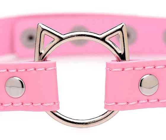 Чокер Master Series Kinky Kitty Ring Slim Choker - Pink Sex Aura Киев