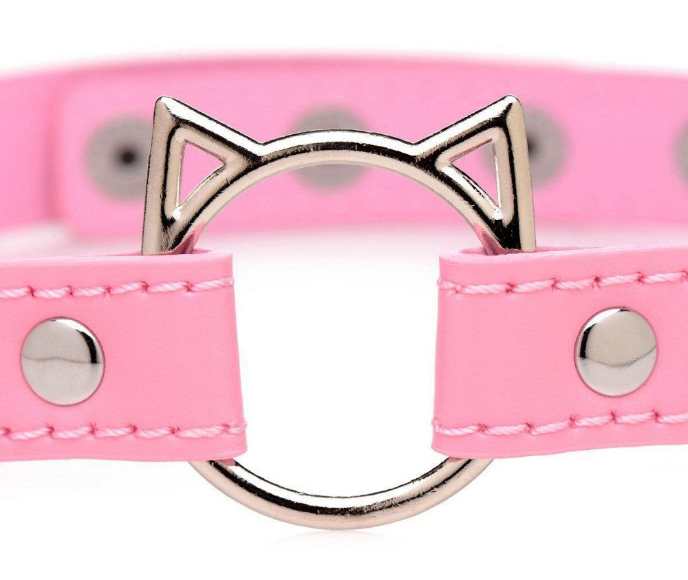 Чокер Master Series Kinky Kitty Ring Slim Choker - Pink Sex Aura Киев - изображение 3