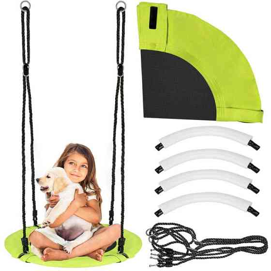 Гойдалка з гніздом лелеки K-Sport NS012, 65 см - зелено-чорна Київ