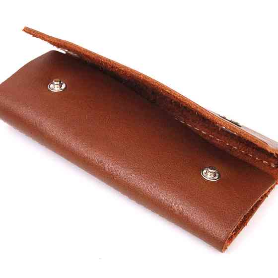 Чудова ключниця у глянцевій шкірі Серце GRANDE PELLE 16721 Світло-коричнева Київ