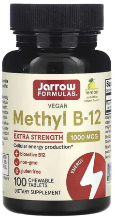 Витамин В12 жевательный Jarrow Formulas Methyl B-12 100 таб со вкусом лимона Киев