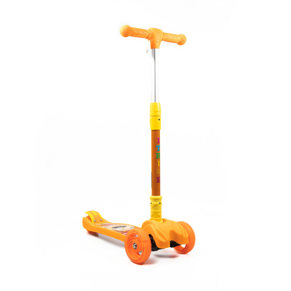 Самокат детский трехколесный складной iTrike Maxi JR 3-060-11-OR с подсветкой колес Оранжевый Каменец-Подольский - изображение 5