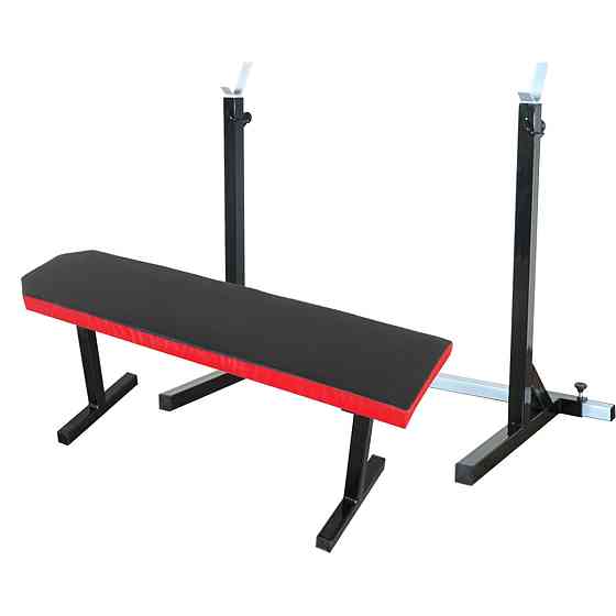 Скамья горизонтальная для жима + Стойки под штангу 50 на 50 мм. Киев