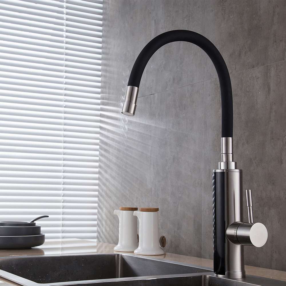 Кухонний кран з електронагрівом Kroner KRP Volt - ESG087RSS з гнучким виливом Київ - фото 7