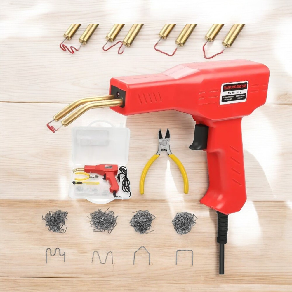 Степлер паяльник для ремонта и пайки пластика 220В с насадками и скобами для кузова, бампера, пластика Одесса - изображение 1