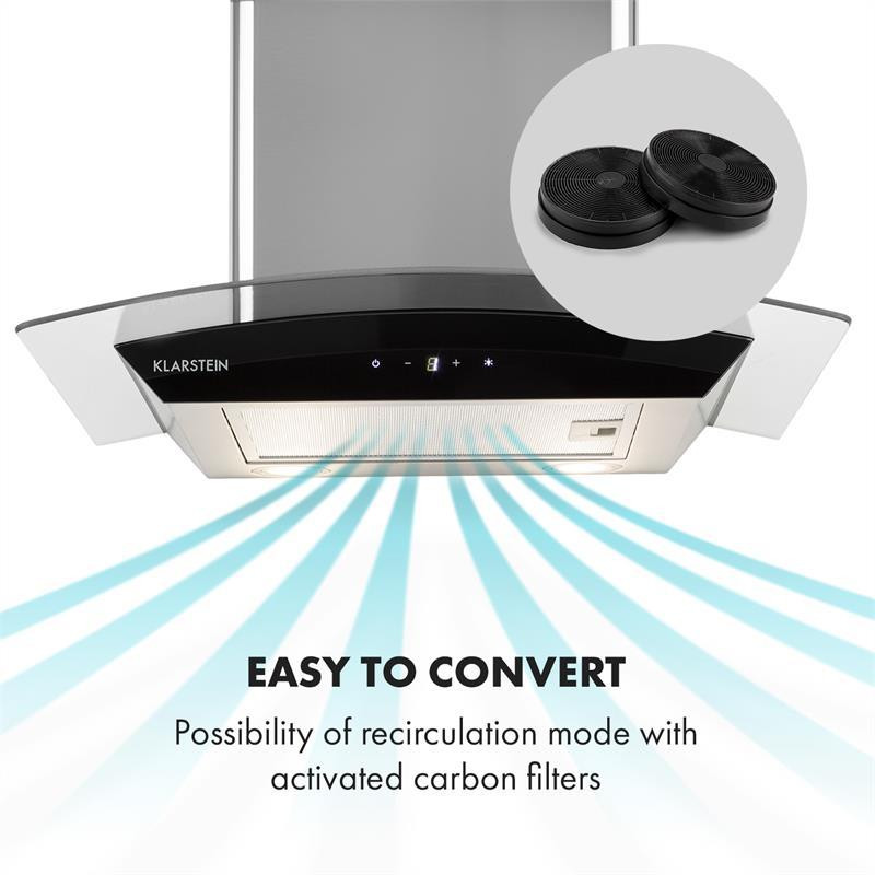 Вытяжка Gloria работа на вытяжке 60 см 580 м³/ч Стеклянный экран RGB LED нержавеющая сталь серебристый/черный Ровно - изображение 7