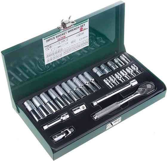 Набір головок 26 предм.1/4&quot; 6 гран. 4-13 мм Hans 2626M Вінниця