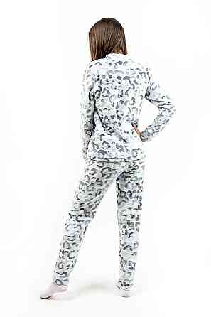 Домашний теплый костюм женский (пижама)серый без капюшона ,  топ Крохатушка одяг Киев