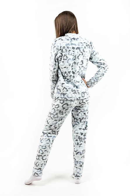 Домашній теплий костюм жіночий сірий без капюшона топ Крохатушка одяг Київ - фото 2