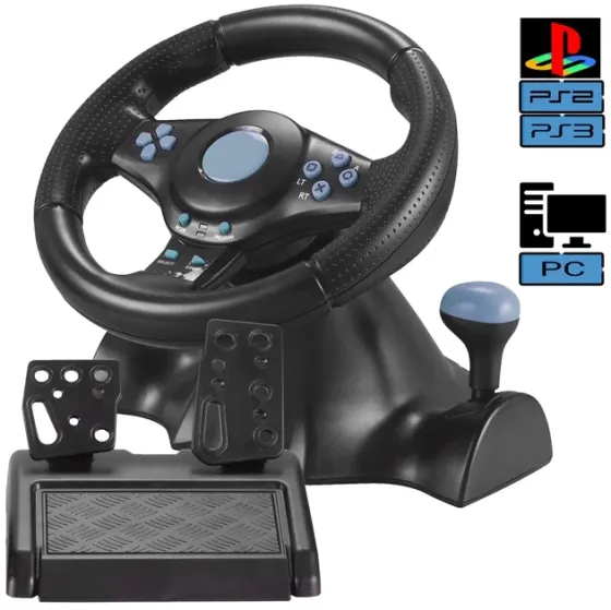 Кермо ігрове з педалями та коробкою передач USB (PC, PS2, PS3) Одеса