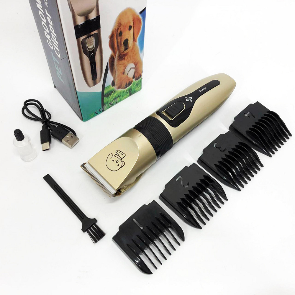 Машинка триммер для стрижки тварин собак / котів на акумуляторі з набором насадок Puppy SP-19 Львів - фото 3