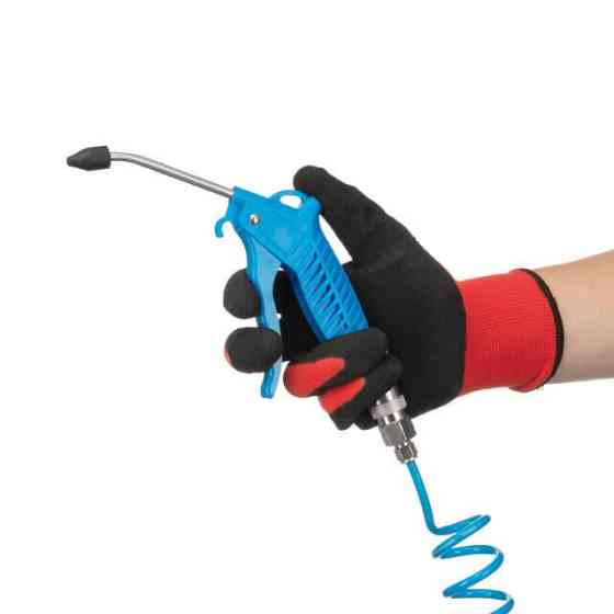 Набір для продувки кабіни вантажних авто: пістолет, шланг поліуретановий 5 м 6×4 мм, трійник на шланг 6 мм, на швидкороз'ємних Київ