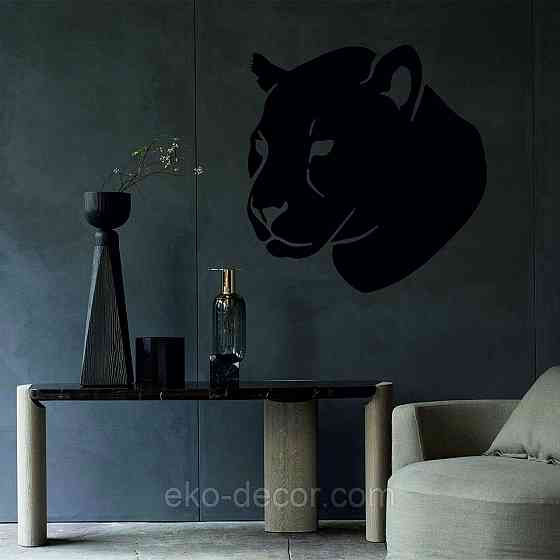 Декоративне настінне Панно «Пантера», Декор на стіну 70*67 см, Чорний Київ